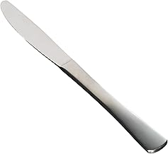Winco 9 1/2" Silver Stainless Steel Dinner Knifes (Set of 12) | Dishwasher safe, Restaurant service, Great for Main Courses, Entrees, Steaks, Chops and Table Service