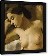 Vera Rockline 20x24 Black Modern Framed Art Print Titled: Portrait of a Woman