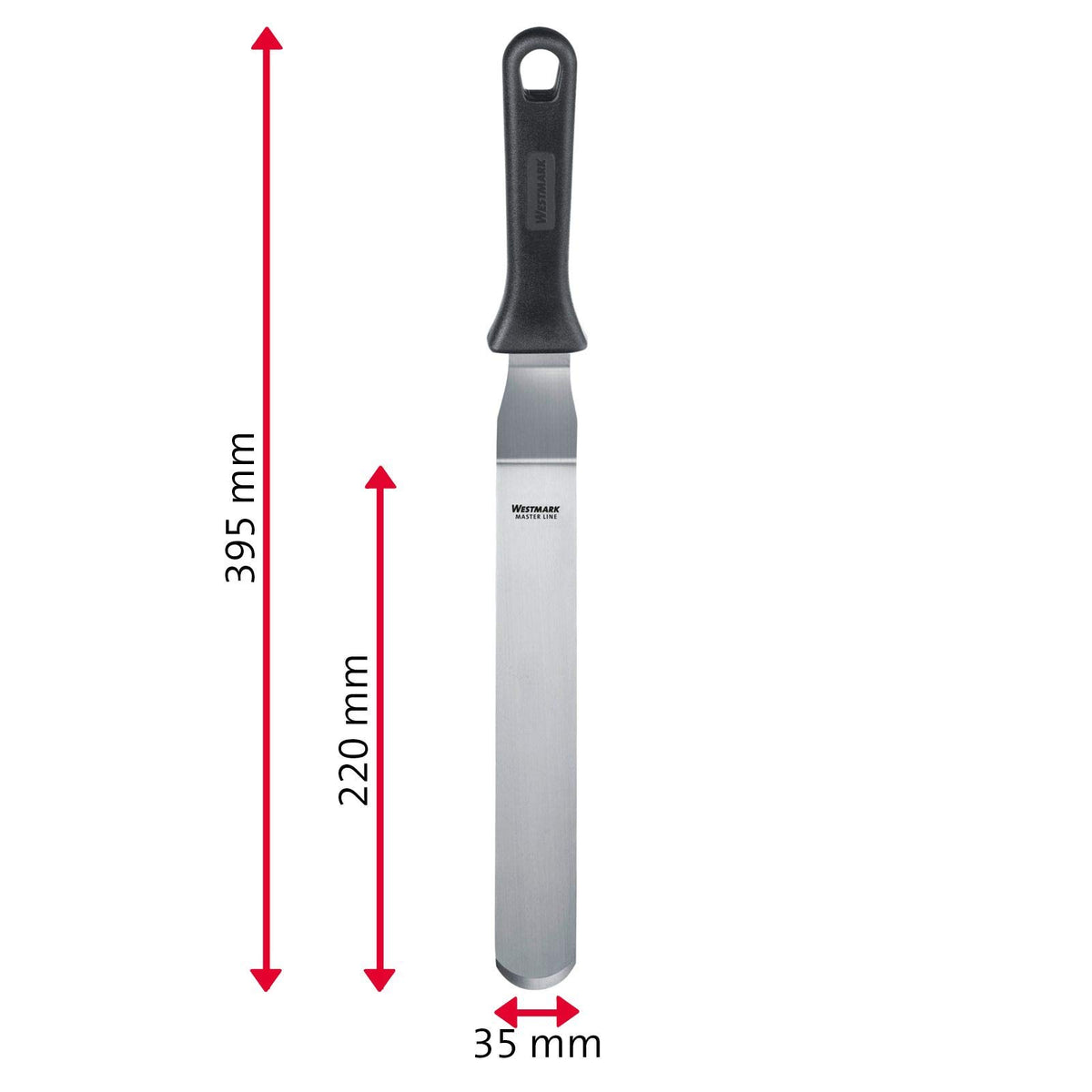 Master Line Angle Palette 22 x 3.5 cm Angled Flexible by Westmark – 22 x 3.5 cm, Plastic, Black/Silver, Model 31272270