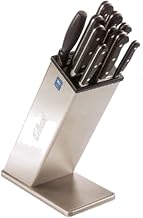 Edlund KBS-2002 12" Knife Block with (6) Open Slots | Countertop Kitchen Knives Accessory for Commercial Restaurant Food Truck Diner | Removable Insert, 5.5"W x 10.25"L x 13.5"H, Stainless Steel, NSF