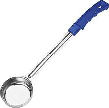 Winco 2 oz Blue Prime Food Portioner | Dishwasher safe, Solid bottom transfers liquid for serving rice, Meat, Color-coded handles, Restaurant service