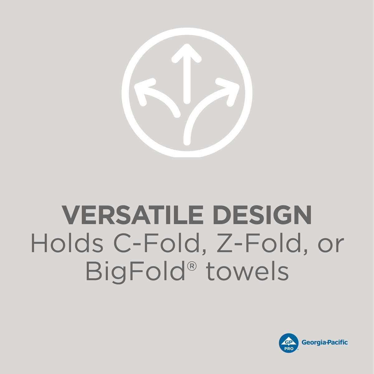 Combi-Fold Paper Towel Dispenser by Georgia-Pacific – 37.3 X 47.8 X 100 Inch, Plastic, Black, Model 56650A