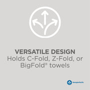 Georgia-Pacific Folded Paper Towel Dispenser / 37.3 X 47.8 X 100 Inch / Black Commercial Paper Hand Towel Dispensers