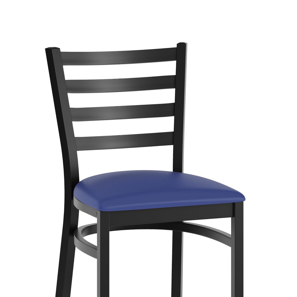 Flash Furniture Blue Vinyl Seat/Black Metal Frame / Set of 1 / Traditional Barstools