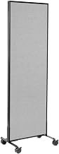 Global Industrial 24-1/4"W x 75" H Mobile Office Partition Panel, Gray
