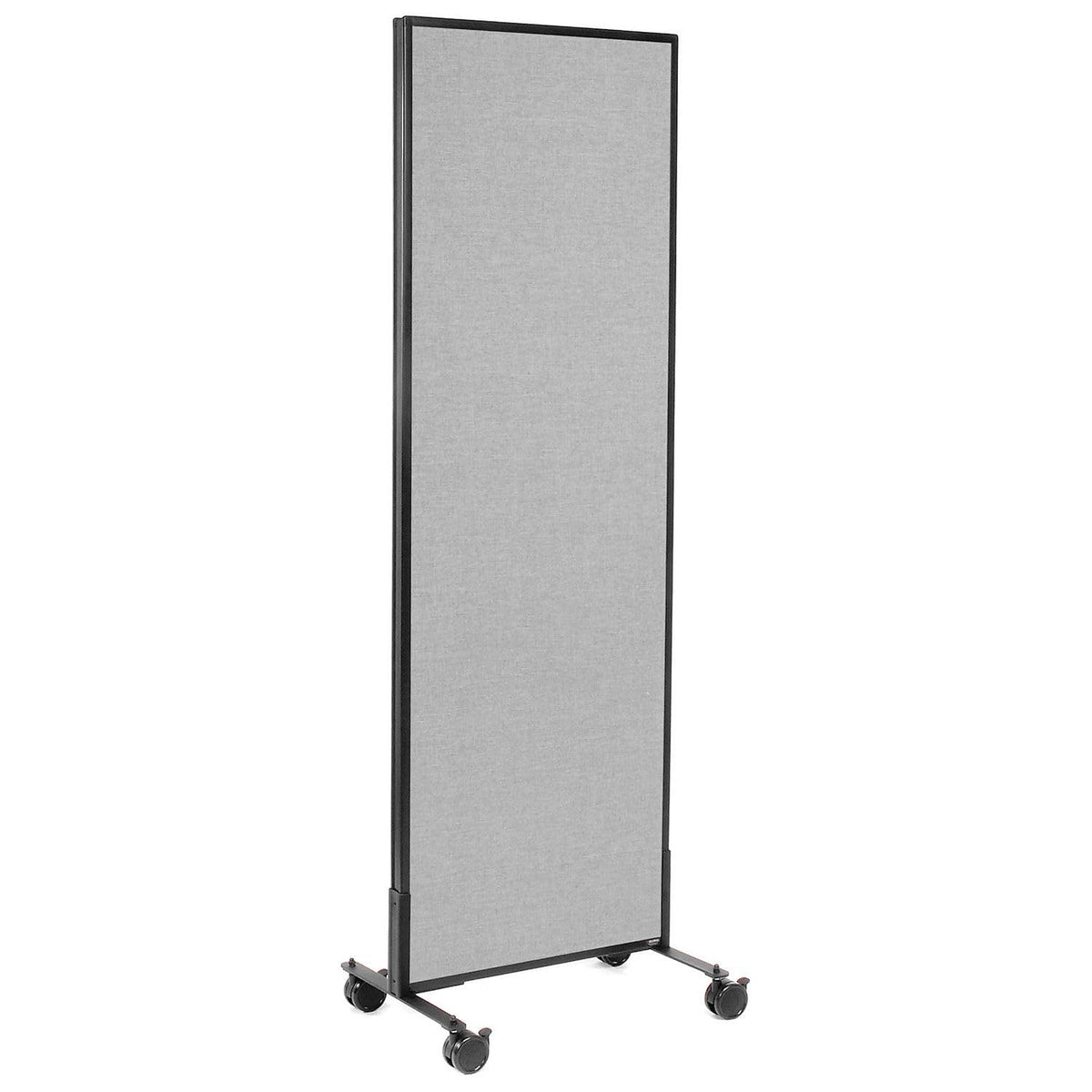 24-1/4"W x 75" H Mobile Office Partition Panel by Global Industrial – Alloy Steel, Grey, Model 694954MGY