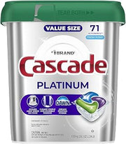 Cascade Platinum Dishwasher Pods, Fresh Scent, 74 Actionpacs, 3.17 Pound (Pack of 1)
