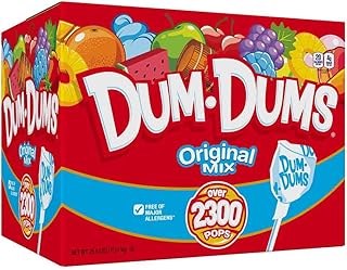 Dum Dums Original Mix 2,300 Count Box- All-Time Classic Flavors - Bulk Suckers, Lollipops Individually Wrapped, Candy Mix Variety Pack - Bulk Candy for Any Occasion