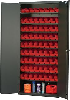 QUANTUM STORAGE SYSTEMS Specialty Cabinet W/45 RED Bins
