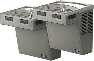 Elkay EMABFTLR8LC Wall Mount Bi-Level Reverse ADA Cooler Non-Filtered Refrigerated Light Gray Granite