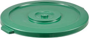 32 Gallon Garbage Can Lid by Global Industrial – 22-1/4" Diameter x 1-3/8"H, 32.0 gallons, Polyethylene, Green, Model XDW-L32GN