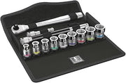 Wera 05003785001 8100 SB HF 1 ZYKLOP METAL RATCHET SET WITH SWITCH LEVER 3/8" DRIVE WITH HOLDING FUNCTION METRIC 13 PIECES