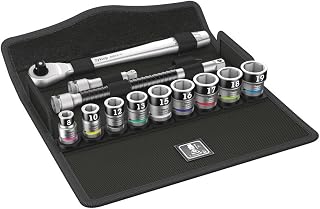 Wera 05003785001 8100 SB HF 1 ZYKLOP METAL RATCHET SET WITH SWITCH LEVER 3/8" DRIVE WITH HOLDING FUNCTION METRIC 13 PIECES