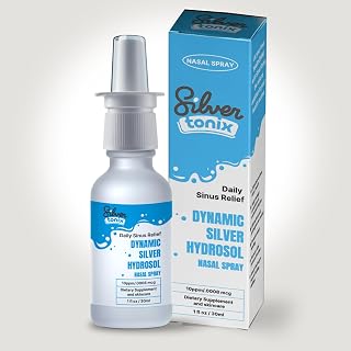Dynamic Silver Hydrosol Nasal Spray – 10ppm Pure Colloidal Silver – Natural Sinus & Nasal Congestion Relief – Daily Nasal Hygiene – 1 fl oz (30ml)