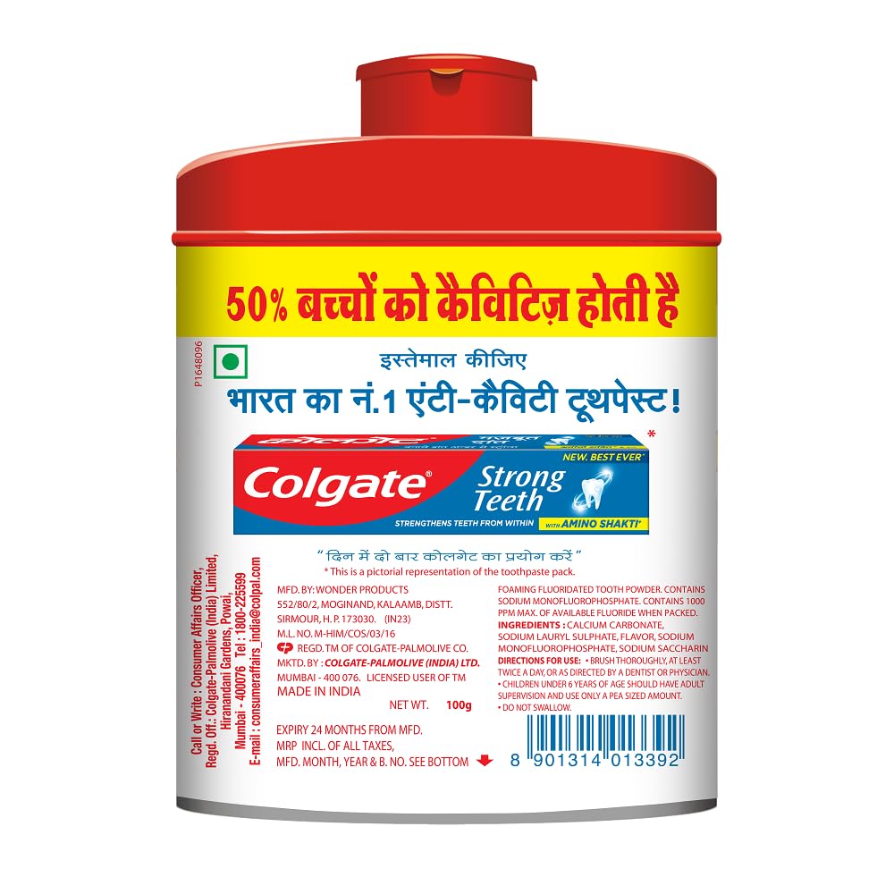 Tooth Powder | 100g (3.53 Ounce) by Colgate – 3.53 Ounce (Pack of 1), Model 1601339