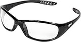 KLEENGUARD V40 Hellraiser Safety Glasses (20539), Clear Lens with Black Frame, 12 Count (Pack of 1)