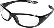 KLEENGUARD V40 Hellraiser Safety Glasses (20539), Clear Lens with Black Frame, 12 Count (Pack of 1)
