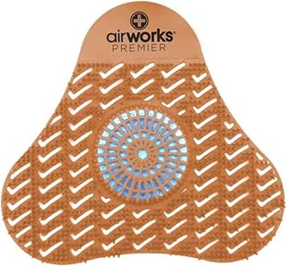 Hospeco AirWorks AWSP007 Premier Urinal Screen with Block, Mango, Light Orange, 5" Height x 4" Length (Pack of 12)