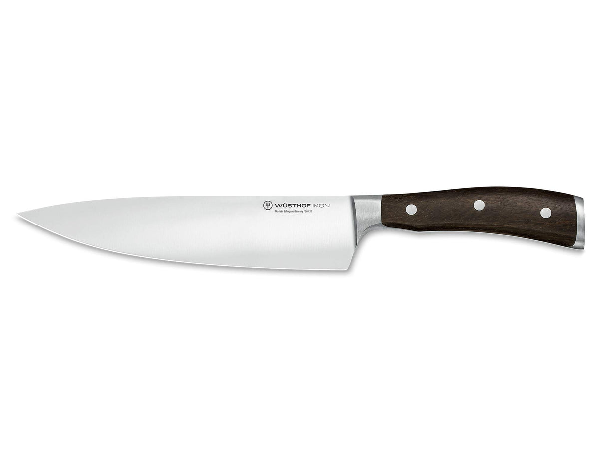 Ikon 8" Chef's Knife by Wüsthof – 8", High Carbon Stainless Steel, Black, Model 1010530120