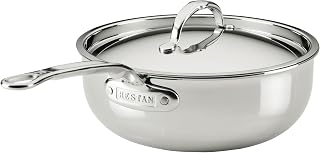 Hestan ProBond Luxe Saucepan with Lid, 2 Quart Polished Tri-Ply Stainless Steel - Professional Clad Cookware, Induction Compatible, Oven Safe