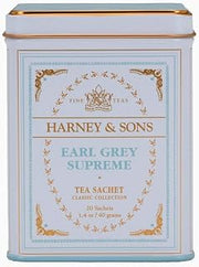 Harney & Sons TEA, EARL GREY SUPREME TIN, Pack of 4, Size 20 CT - No Artificial Ingredients