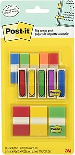 Post-it 7100194200 Flags and Tabs Value Combo, Assorted, Pack of 136