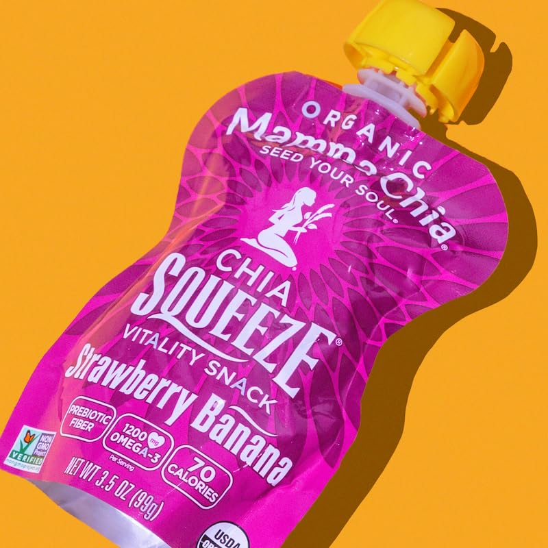 Mamma Chia Strawberry Banana / 3.5 Ounce (Pack of 24) / Snack Fruit Snacks