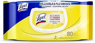 LYSOL Disinfecting Wipes - Lemon & Lime Blossom Flatpack 80 ct. (Pack of 1)