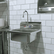T&S Brass Chrome / 13.5"L x 8.75"W x 11"H / Industrial Touch On Kitchen Sink Faucets