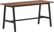 Flash Furniture Redmond Conference Table with A-Frame Base, Commercial Water and Scratch Resistant Laminate Finish, PVC Edge, Heavy Duty Steel Frame, 60x24, Walnut