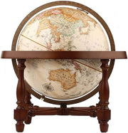 Globe, with Antique Shading and Wooden Base Diameter Vintage Art Terrain Political Globe 12" Clear Text Marking by SYUKMH – One Size, resin, One Color, Model VXVVAXVVV