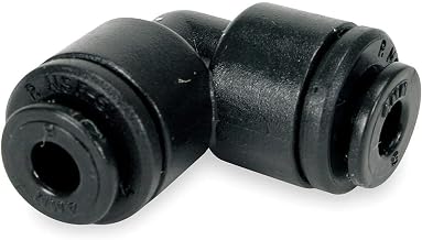 John Guest PM0312E-PK10 - Union Elbow, 12mm Tube OD, Black, PK 10