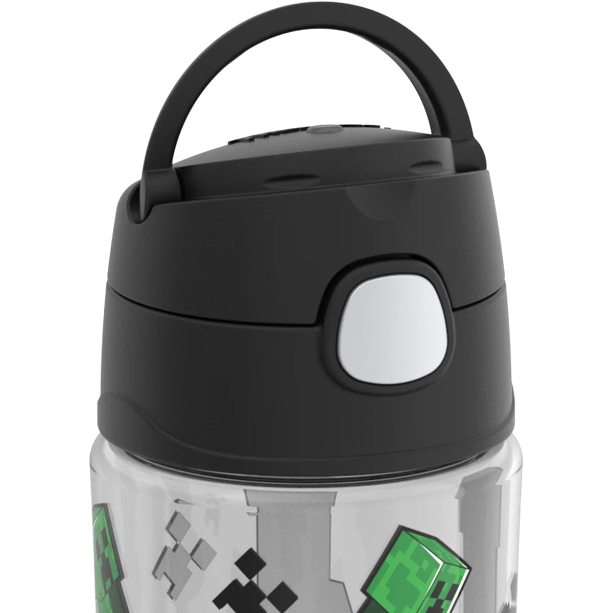 FUNTAINER 16oz Plastic Bottle with Spout Lid by THERMOS – 16 Ounces, Plastic, Minecraft, Model GP4042MI6