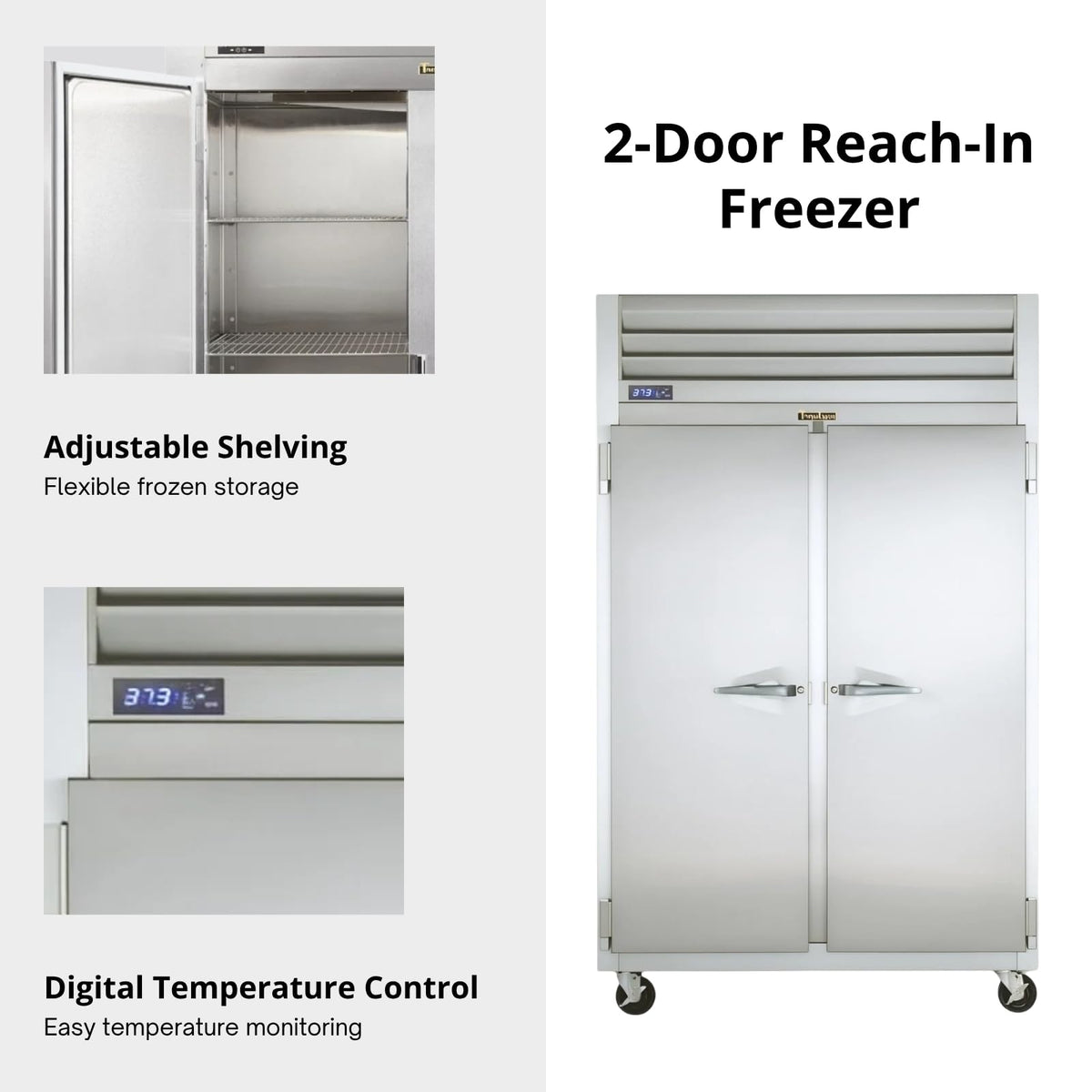 G-Series Solid Door 2-Section Freezer by Traulsen – 46.0 cubic_feet, stainless steel, Model G22010