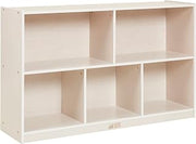 ECR4Kids 5-Compartment Mobile Storage Cabinet, Preschool, Classroom Furniture, White Wash