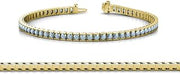 Aquamarine 2mm Channel Set Tennis Bracelet 2.69 ctw 14K Yellow Gold