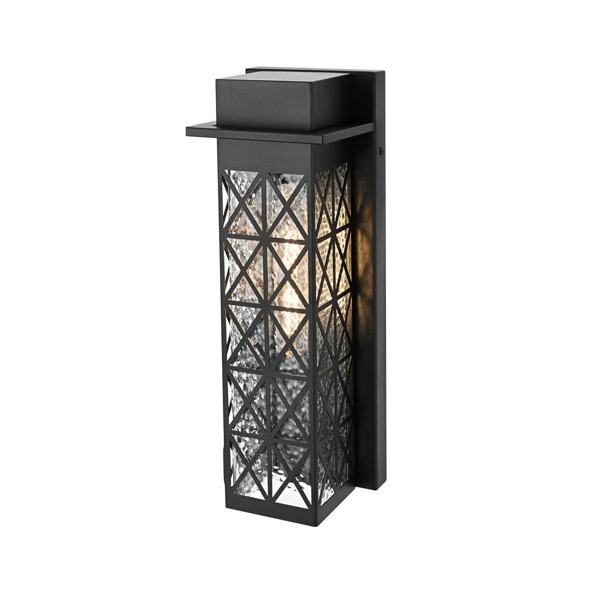 Wildey One Light Outdoor Wall Sconce Black by Lighting Design – Iron, Black, Model OD361W16BK