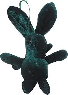 Ball Garland Glass Plush Rabbit Gift Rabbit Doll Decoration Pendant Easter Decoration Hangs Mini Valentine Gnomes (Green, One Size)