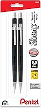 Sharp Mechanical Pencil (0.5mm), Fine Line, Black Barrel, Pack of 2 (P205BP2)