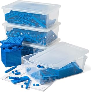 hand2mind Plastic Interlox Base Ten Blocks Classroom Set, Set of 644