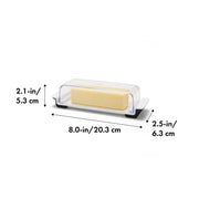 OXO Butter Dish with Lid, Plastic, White and Clear