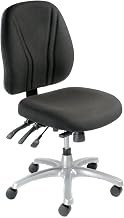 Global Industrial 8-Way Adjustable Ergonomic Chair, Fabric Upholstery, Black