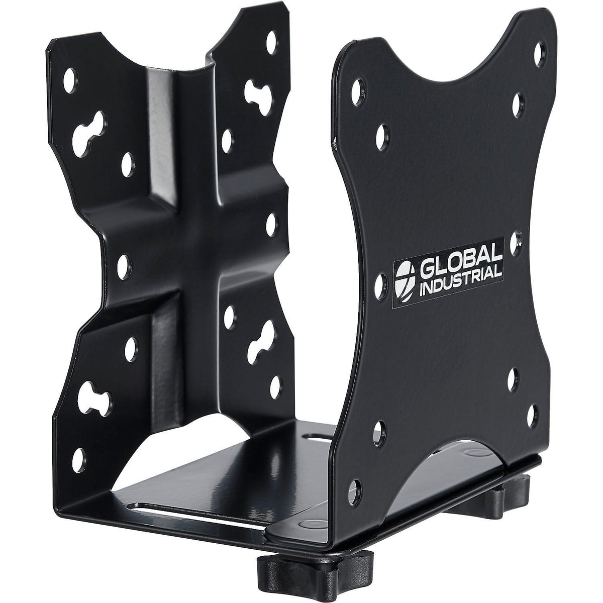 Slim CPU Mount Bracket for Orbit Computer Workstations by Global Industrial – Alloy Steel, Black, Model 282486