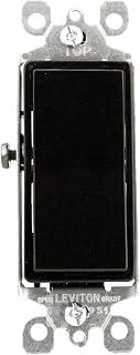Leviton 15 Amp, 120/277 Volt, Decora Rocker Single-Pole AC Quiet Switch, Residential Grade, Grounding, 5601-2, Brown