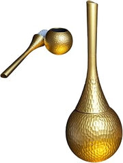 Gold Toilet Brush Set, Hammered Holder, Anti-Splash, Rust-Resistant | For cleaning seams, kitchens and bathrooms, household cleaning tools
