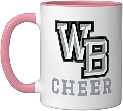 West Bloomfield High School Lakers Cheer Ceramic Mug, Pink/White, 11oz