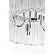 Harlow Four Light Flush Mount Chrome by Lighting Design – Iron, Chrome