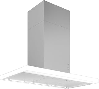 Luxor 36 Inch Wall-mount Range Hood, Unique Illuminated Glass Body, Ultra-Quiet, with Blower
