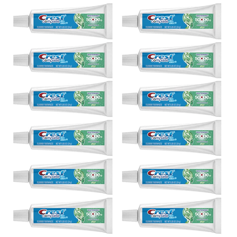 Complete Whitening Scope Minty Toothpaste by Crest – 0.07 Ounce (Pack of 12), Pack of 11