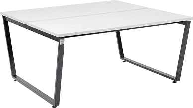 Global Industrial Double Collaboration Table, 60" W x 60" D x 30" H, Gray